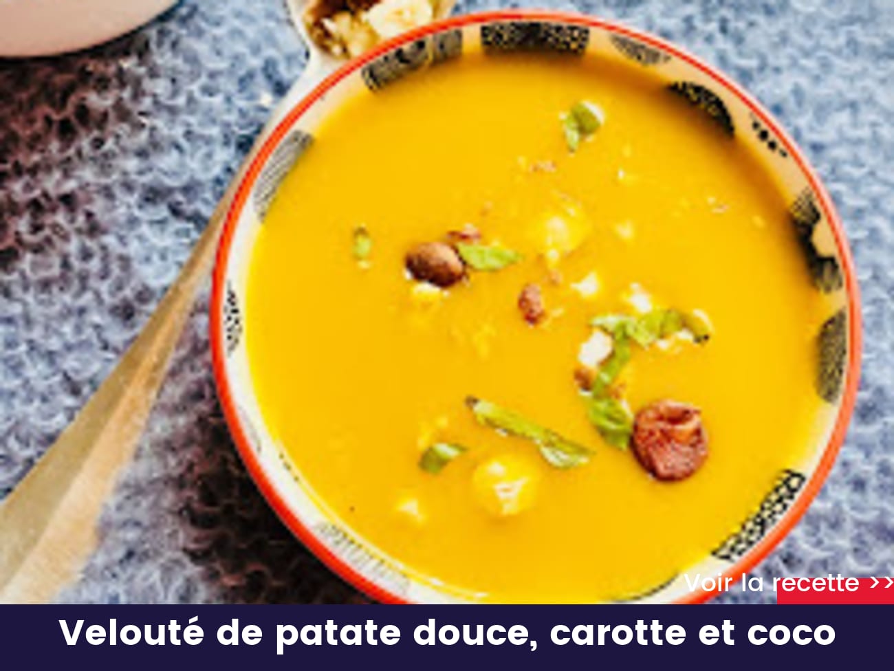 Velouté de patate douce, carotte et coco